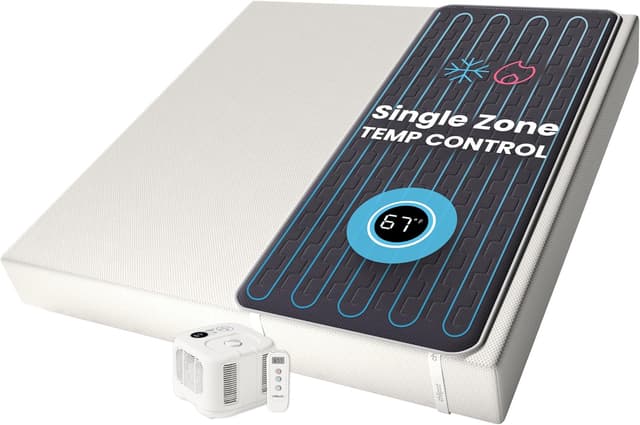 Chilipad Cube bed cooling system with mattress topper